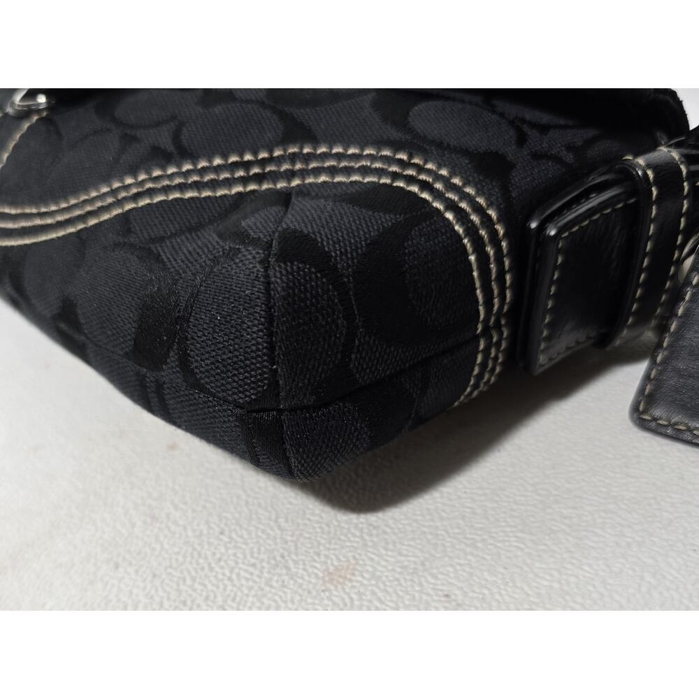 COACH Y2k Vintage Black Jacquard Soho Shoulder Top Handle Handbag 6280 EUC - Picture 4 of 14